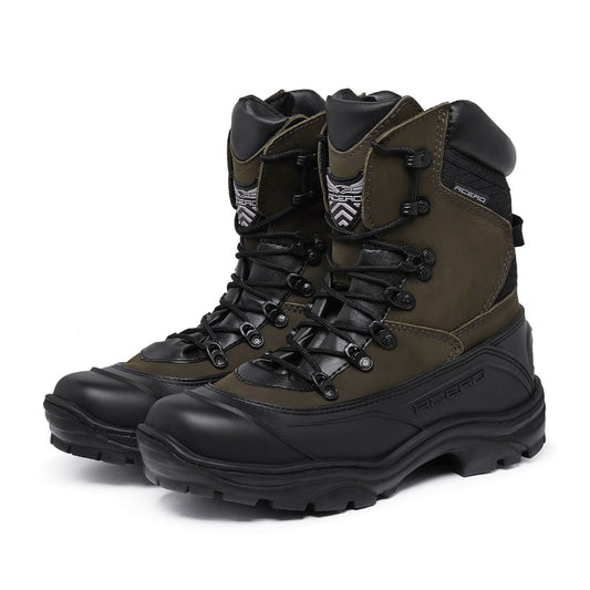 LEATHER TIGER OLIVE BOOT