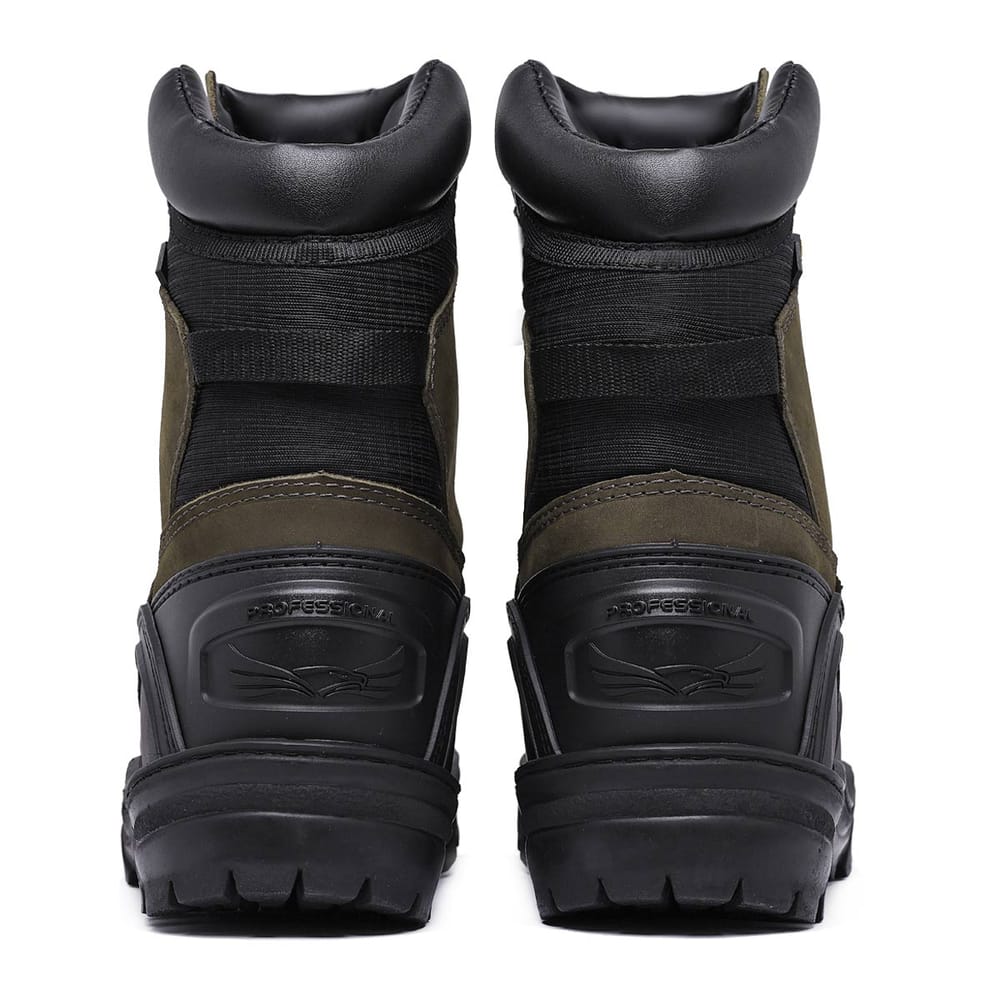 LEATHER TIGER OLIVE BOOT