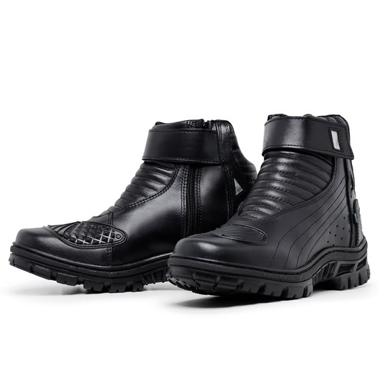 LEATHER RACE BLACK BOOT