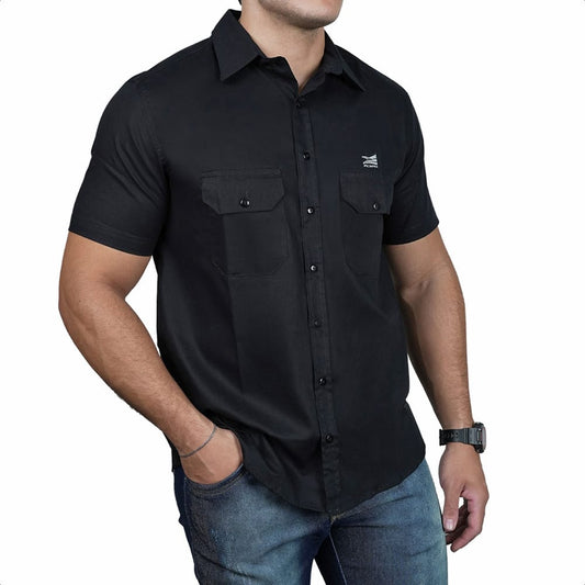 WORK COTTON SHIRT BLACK