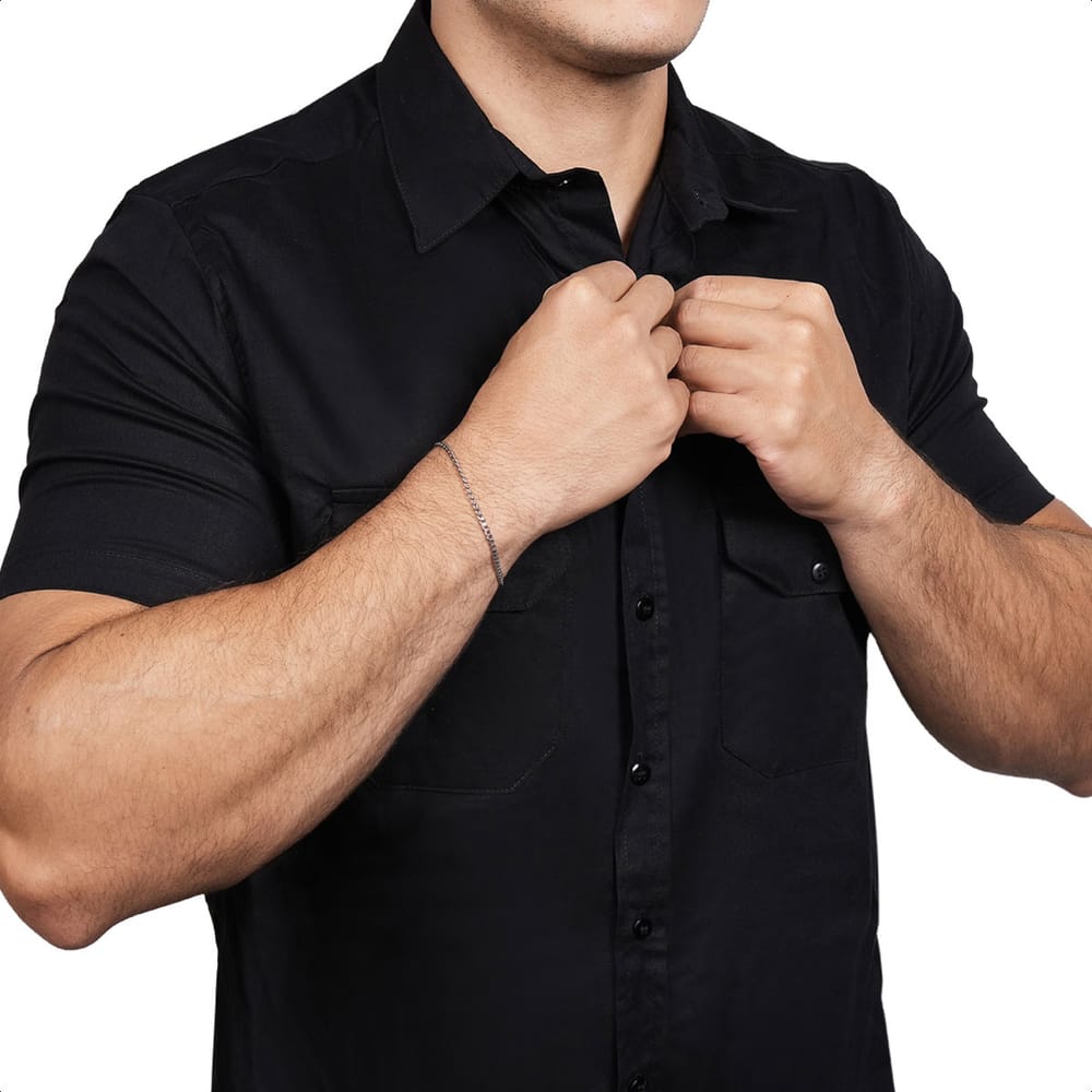 WORK COTTON SHIRT BLACK