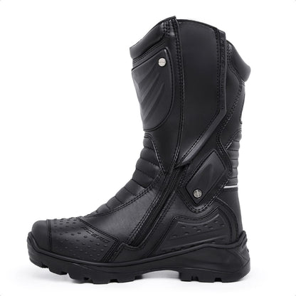 LEATHER TOURING BLACK BOOT
