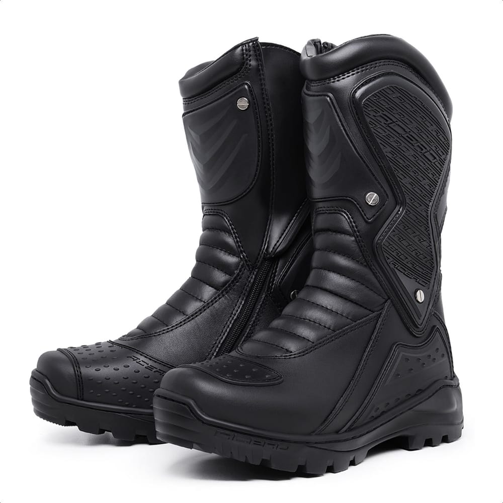 LEATHER TOURING BLACK BOOT