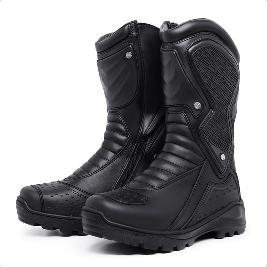 LEATHER TOURING BLACK BOOT