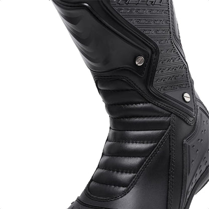 LEATHER TOURING BLACK BOOT