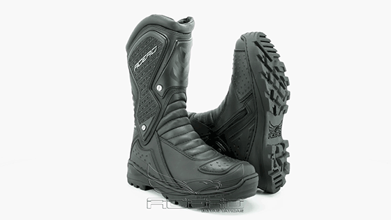 LEATHER TOURING BLACK BOOT